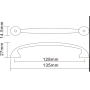 Ручка для мебели DN 13/128 G5 НИКЕЛЬ МАТОВЫЙ (САТИН)