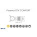 Купити Вбудована розетка GTV COMFORT вертикальна на 4 вилки D100, сіра (вбудований подовжувач) РОЗЕТКА В СТІЛЬНИЦЮ від Фурнітура GTV - 1