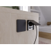 Купити Подовжувач GTV врізний квадратний FLIP, 1xSCHUKO, 2xUSB, 1xLAN, кабель з вилкою 1,5м, чорний РОЗЕТКА В СТІЛЬНИЦЮ від Фурнітура GTV - 1