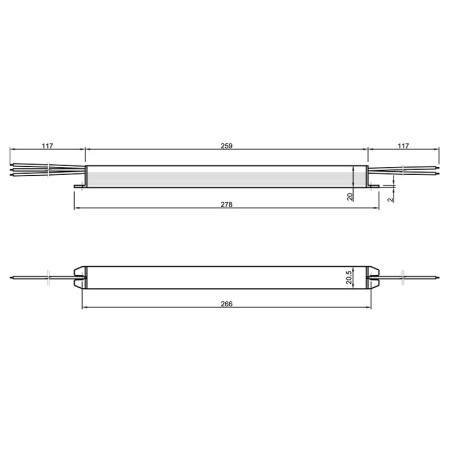Блок живлення SLIM, 12-36-IP65-3Y, метал. корпус