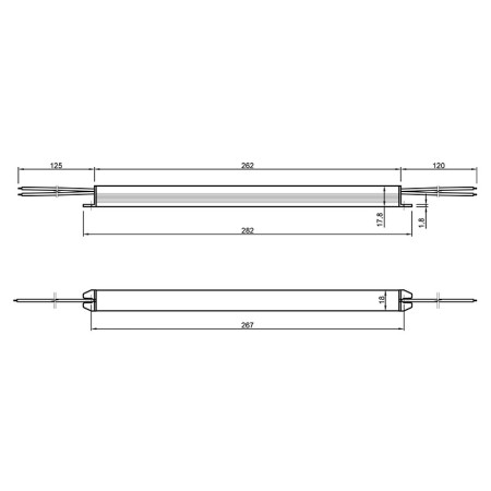 Блок живлення UltraSLIM, 12-36-IP20-2Y, метал. корпус