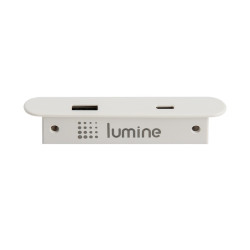 Встроенная USB-розетка овальная Lumine PULSE, 2xUSB A+C (15W), белый
