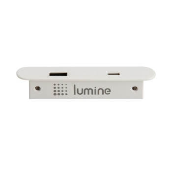 Встроенная USB-розетка овальная Lumine PULSE, 2xUSB A+C (15W), белый