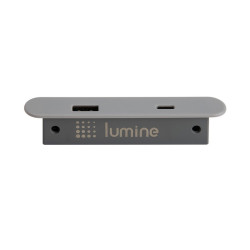 Вбудована USB-розетка овальна Lumine PULSE, 2xUSB A+C (15W), сірий