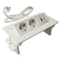 Вбудований розетковий блок Lumine SPACE 2xрозетки, 2xUSB A+C (15,5W), білий