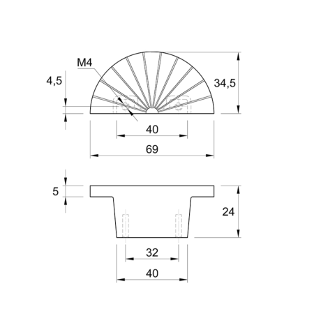 Ручка Marella D 16966.069 золото
