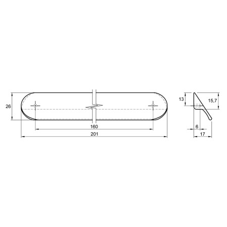 Ручка Ferro Fiori M 0734.160 нікель браш