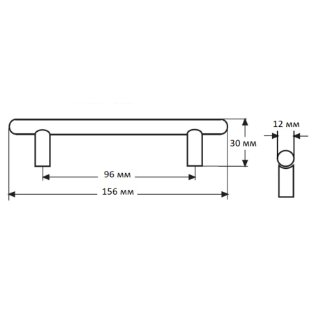 Ручка для мебели DR 10A/96 G2 ХРОМ