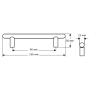 Ручка для мебели DR 10A/96 G2 ХРОМ