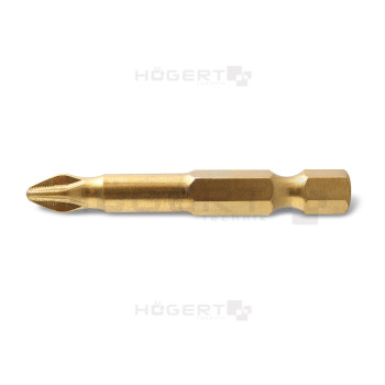 Купити Біт PH2 50 мм сталь S2 Slim (2 шт) Нітрид титану БІТИ від HOGERT ™