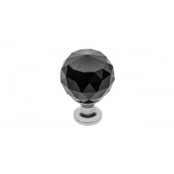 Ручка GTV Crystal Palace CRPA d 20 Хром+Чорне скло А