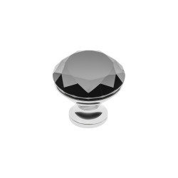 Ручка GTV Crystal Palace CRPB d 40 Хром+Чорне скло