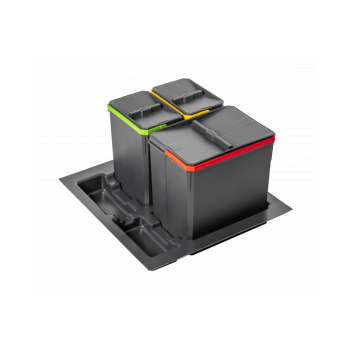 Купить Сегрегатор AxiSpace 600 1х15л + 2х7л МУСОРНОЕ ВЕДРО от GTV ФУРНИТУРА