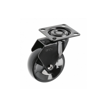 Купить Меблевий ролик CALIBRO d75 64 кг Чорний + Хром КОЛЕСИКИ ДЛЯ МЕБЕЛИ от Фурнитура GTV