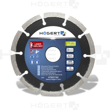 Купити Диск алмазний HOGERT 125 мм товщина 2,2 мм для різки газобетону  (Розпродаж)  від HOGERT ™