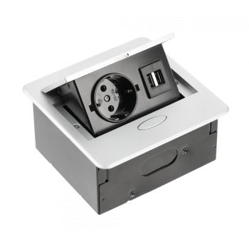 Розетка з USB SCHUKO 2xUSB провід 1,5м Алюміній Розетка з USB SCHUKO 2xUSB провід 1,5м Алюміній