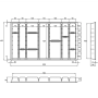 Лоток для вилок і ложок OrgaTray 590 900 * L470 антрацит