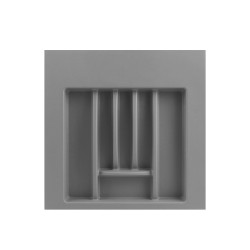 Лоток для столовых приборов 500-550мм W=503 L=498 H=45 серый матовый Италия