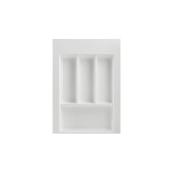Лоток для столових приборів W=400 (350-290mm) L=500 H=55 білий матовий MULLER