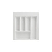 Лоток для столовых приборов W=500 (450-390mm) L=500 H=55 белый матовый MULLER