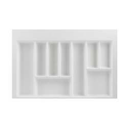 Лоток для столовых приборов W=800 (750-690mm) L=500 H=55 белый матовый MULLER