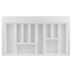 Лоток для столовых приборов W=900 (850-790mm) L=500 H=55 белый матовый MULLER