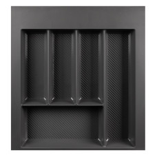 Лоток для столових приборів W=500 (450-390mm) L=500 H=55 антрацит MULLER