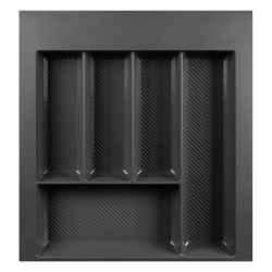 Лоток для столовых приборов W=500 (450-390mm) L=500 H=55 антрацит MULLER