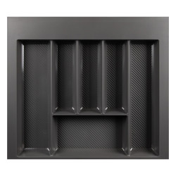 Лоток для столовых приборов W=600 (550-490mm) L=500 H=55 антрацит MULLER