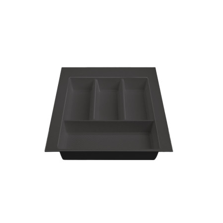 Лоток для столових приборів W=400 (350-290mm) L=500 H=55 антрацит матовий MULLER
