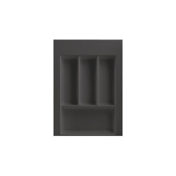 Лоток для столовых приборов W=400 (350-290mm) L=500 H=55 антрацит матовый MULLER