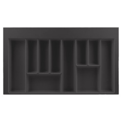 Лоток для столовых приборов W=900 (850-790mm) L=500 H=55 антрацит матовый MULLER Лоток для столовых приборов W=900 (850-790mm) L=500 H=55 антрацит матовый MULLER