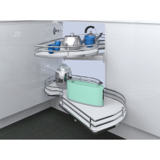 Магічний кут Combi's 900 Inoxa Ellite 846BEY/DX правий хром / білий (2 полиці)