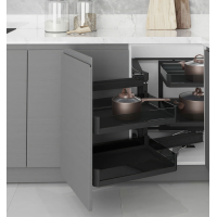 Карго для кухні Starax S-3001-P-A Premium Secret Corner  висувний кутовий механізм лівий 450 мм