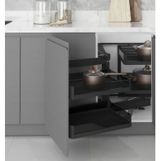 Карго для кухні Starax S-3001-P-A Premium Secret Corner  висувний кутовий механізм лівий 450 мм