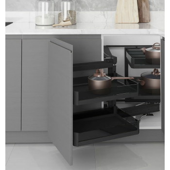 Карго для кухні Starax S-3001-P-A Premium Secret Corner  висувний кутовий механізм лівий 450 мм