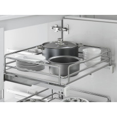 Кошик висувний 450 з доводчиком Inoxa Ellite 5202ЕYD хром / білий