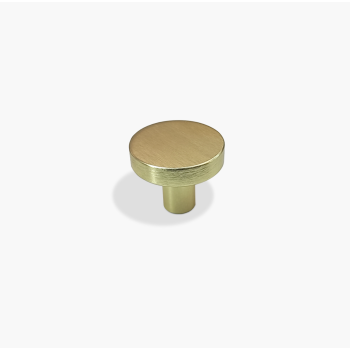 Ручка кнопка Puck золото браш