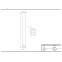 Ніжка меблева Tower 40*40*400, золото браш