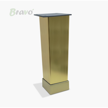  Ножка мебельная Tower 40*40*120, ЗОЛОТО БРАШ