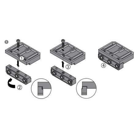 Кондуктор свердлильний BIue Jig для отворів під дюбеля (9079402) Hettich
