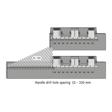 Шаблон BIueJig для разметки ручек (48771) Hettich
