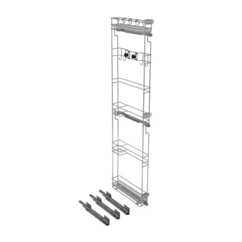 Купить Карго в кухне VIBO 150 MAXI бок. Прав. с крючками КАРГО 150 С ДОВОДЧИКОМ от Мебельная фурнитура VIBO (Италия)