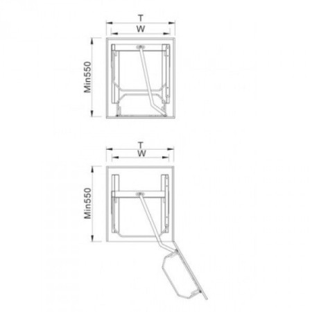 Карго для кухні ATLANT 450мм, н=1780, хром, Muller
