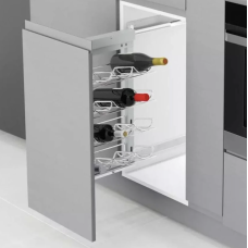 Карго для пляшок Starax S-2182-C  4-рівневе з доводчиком на тандем напрямних, правий (сторона кріплення ліва)