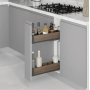 Карго бічного кріплення Starax S-2442-UW-A  на Тандем Blum п/в, 151x475x575, секція 200мм, праве, АНТРАЦИТ(дерево)