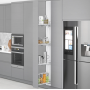 Галерея 4-рівнева Starax S-2919-C бічного кріплення на Тандем Blum, 108х465х1650, секція 150мм, ліва,  ДСП дно, ХРОМ