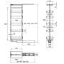 Карго-колона Aster NV 300мм графіт 5 кошиків 1659-2059мм Muller