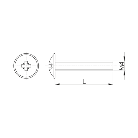Гвинт меблевий GIFF М4х23