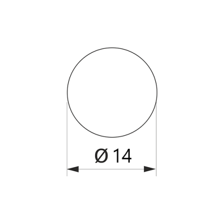 Заглушка конфірмату самоклеюча Weiss d=14 Білий глянець (50 шт) (311)